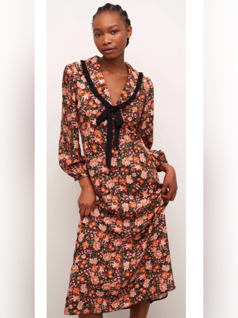 Nobody's Child Floral Phoebe Collared Midi Dress - Picture 2 of 16